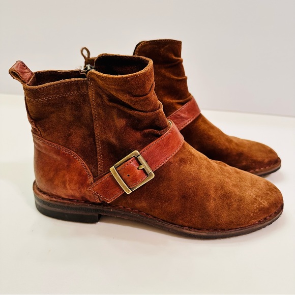 Trask Selma Suede Leather Ankle Boot Brown 7 - Picture 1 of 9
